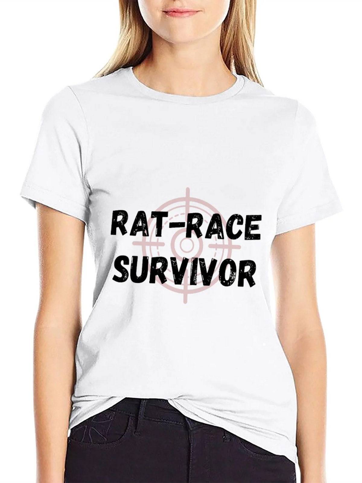 Rat Race Survivor Graphic T-Shirt - Black Crew Neck Tee product image 8