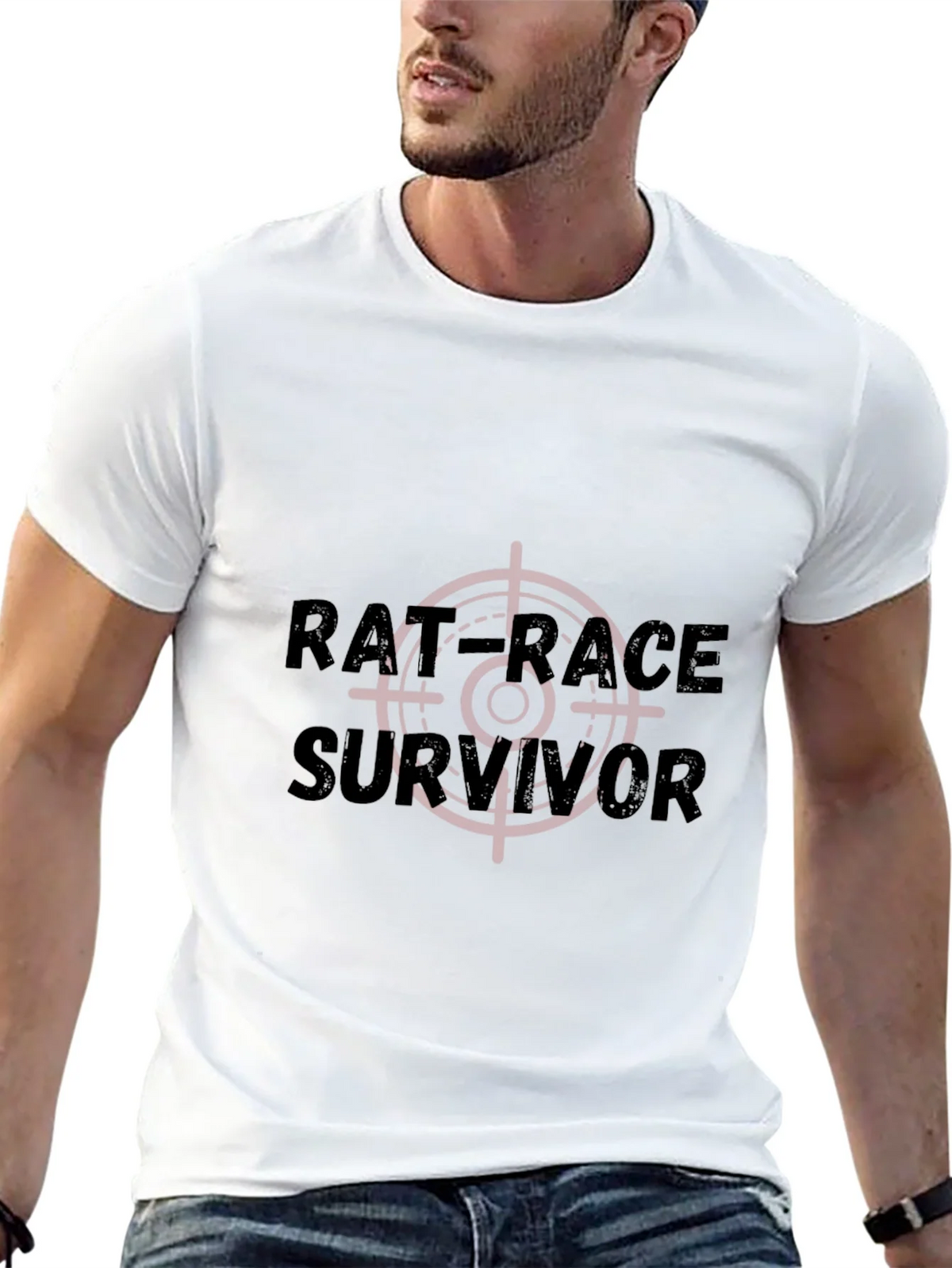 Rat Race Survivor Graphic T-Shirt - Black Crew Neck Tee product image 12
