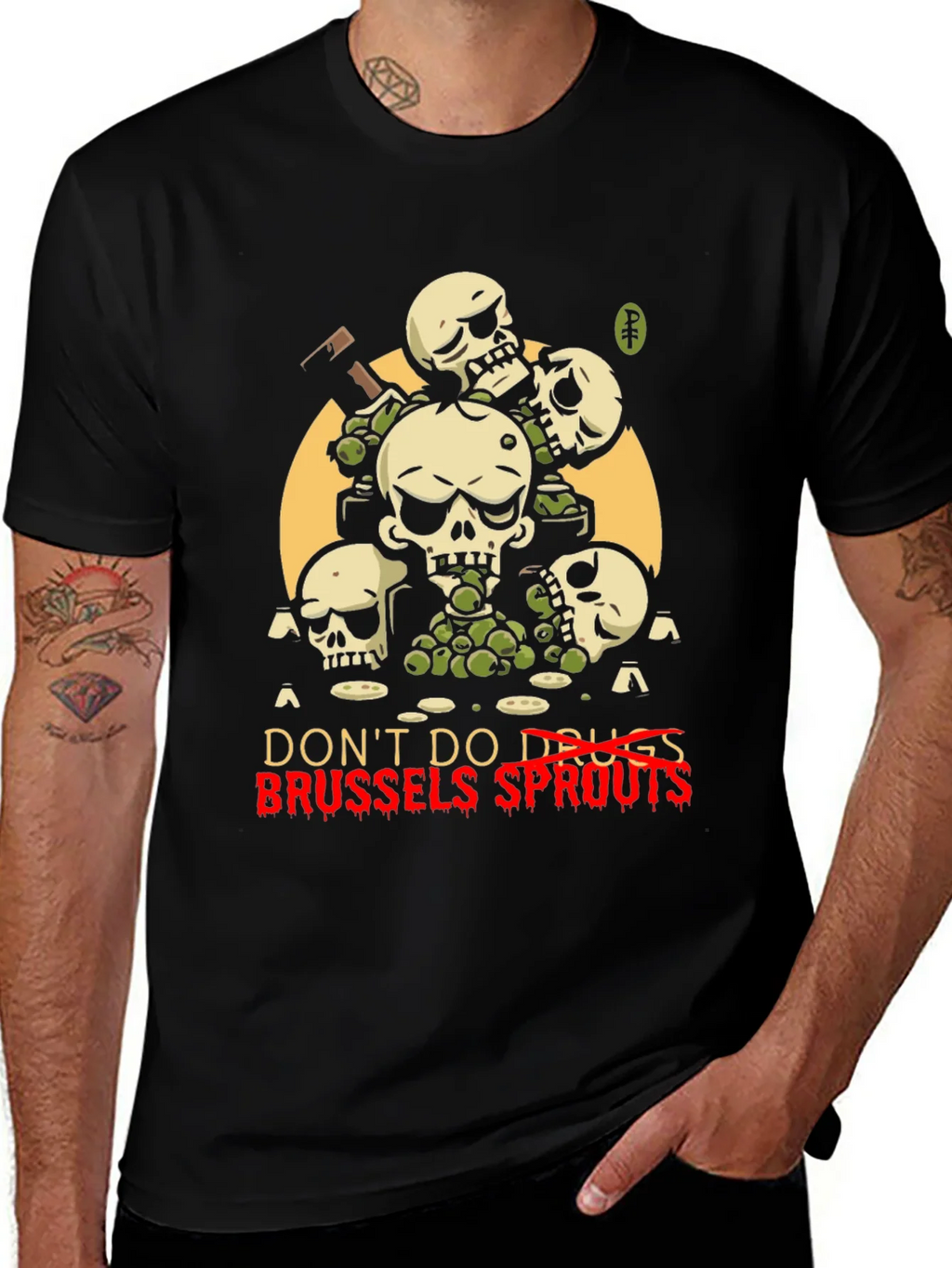 Dont Do Drugs Brussels Sprouts Graphic Tee product image 1