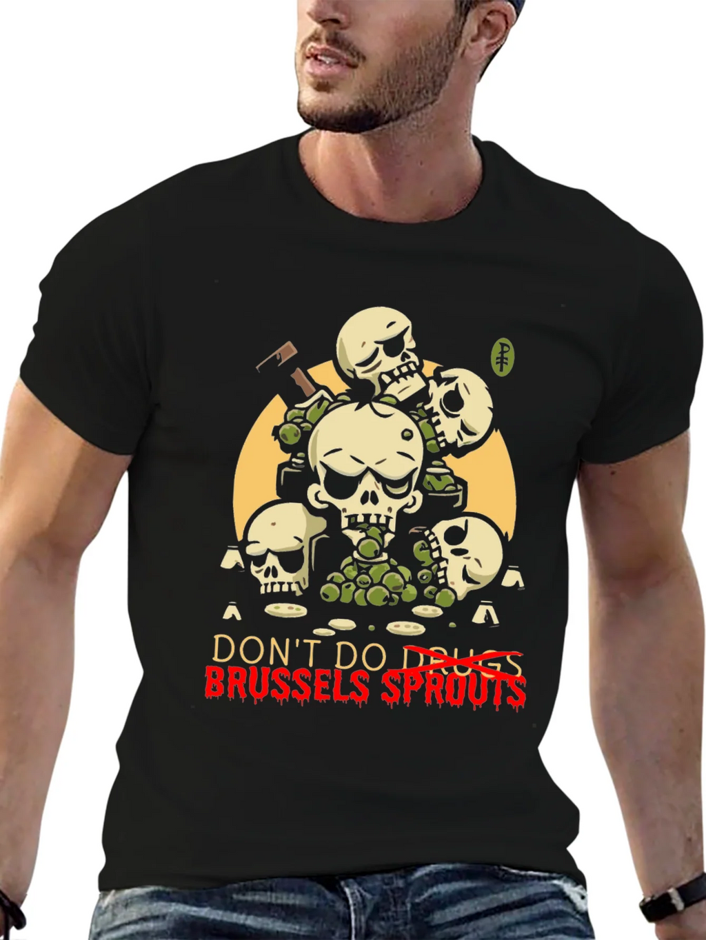 Dont Do Drugs Brussels Sprouts Graphic Tee product image 6