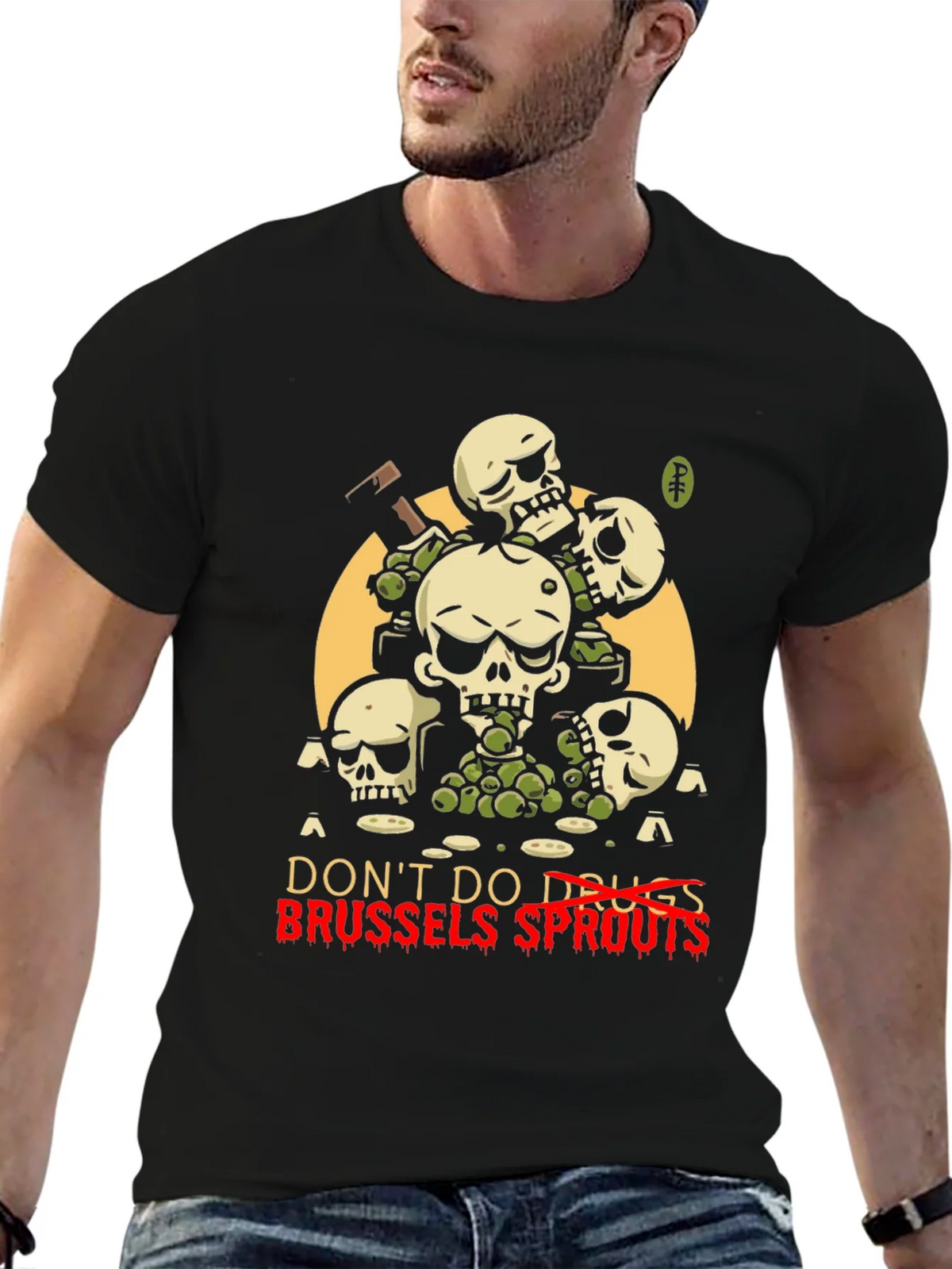 Dont Do Drugs Brussels Sprouts Graphic Tee product image 6