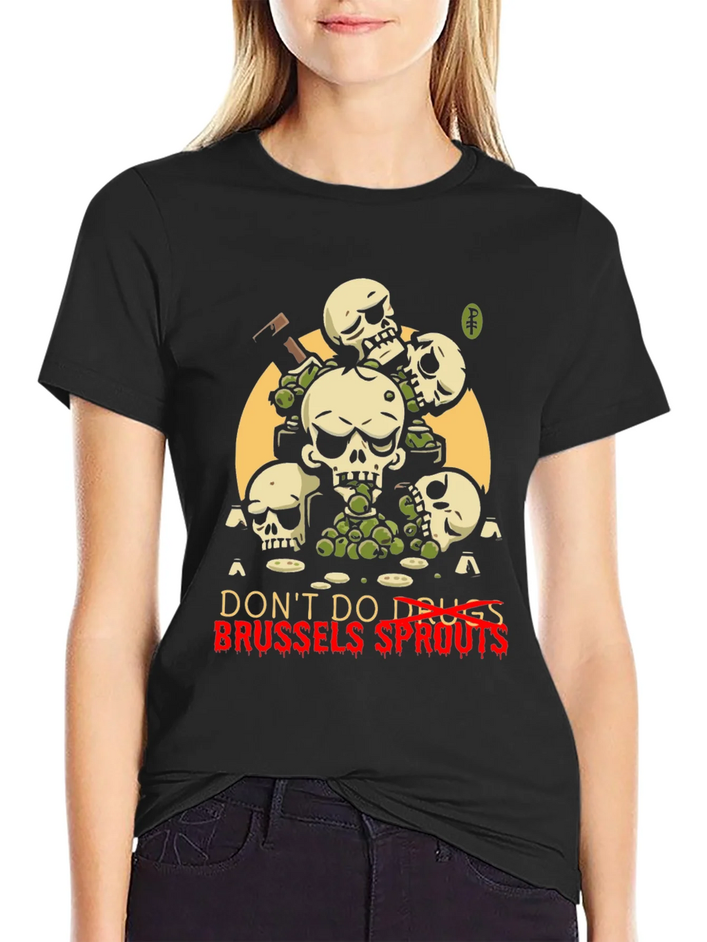 Dont Do Drugs Brussels Sprouts Graphic Tee product image 2