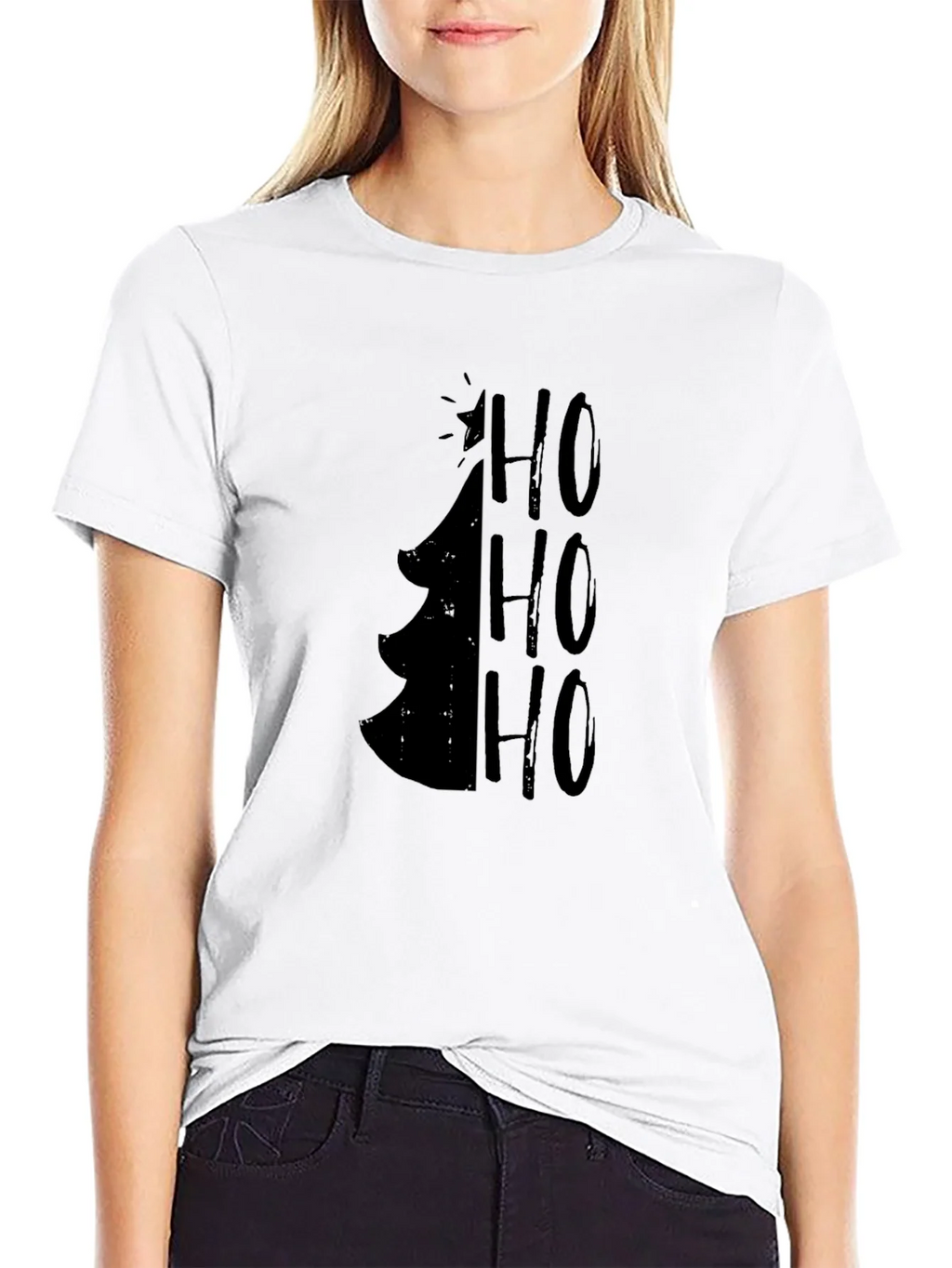 Christmas Tree HO HO HO Mens Graphic Tee product image 11