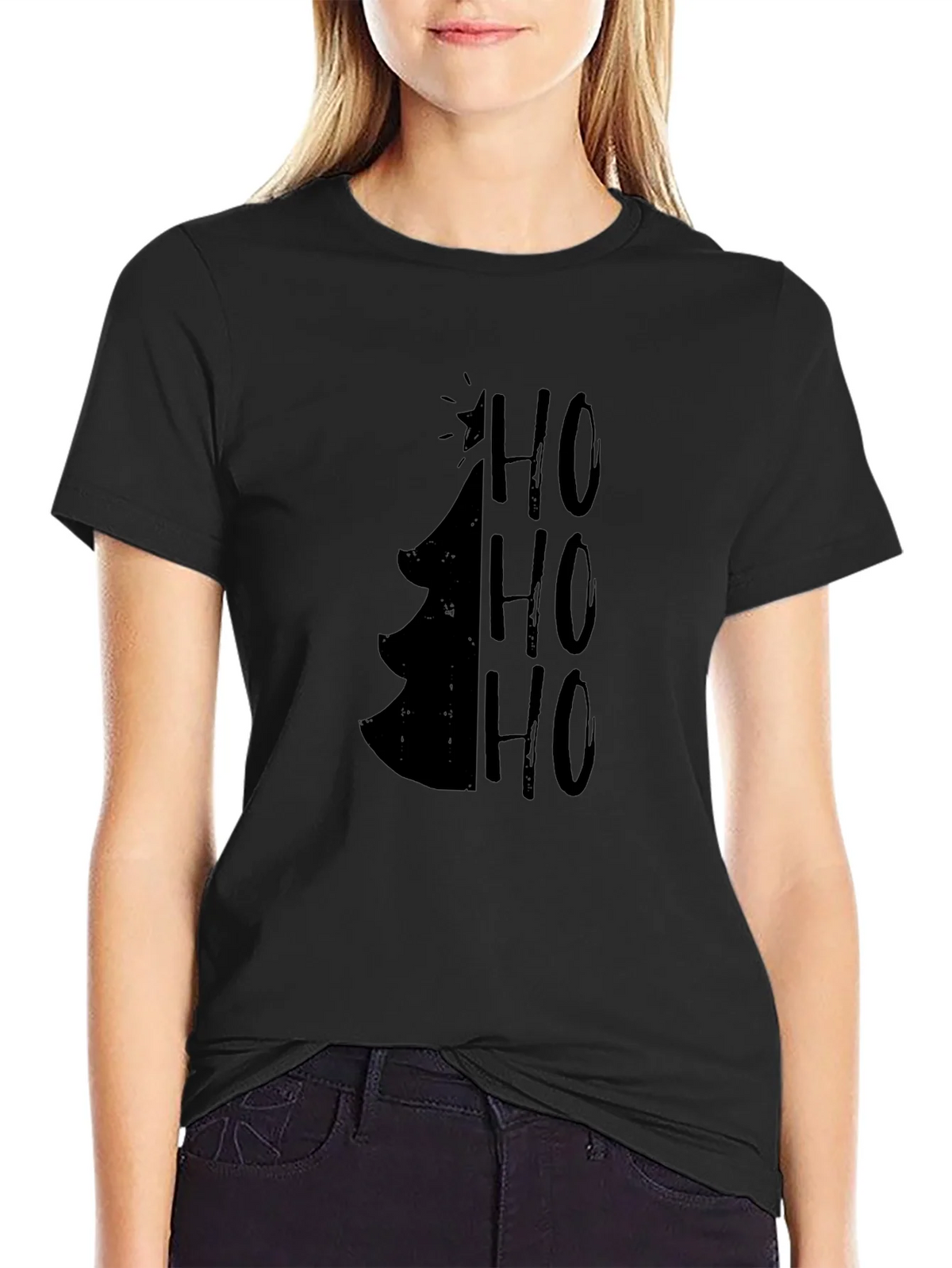 Christmas Tree HO HO HO Mens Graphic Tee product image 5