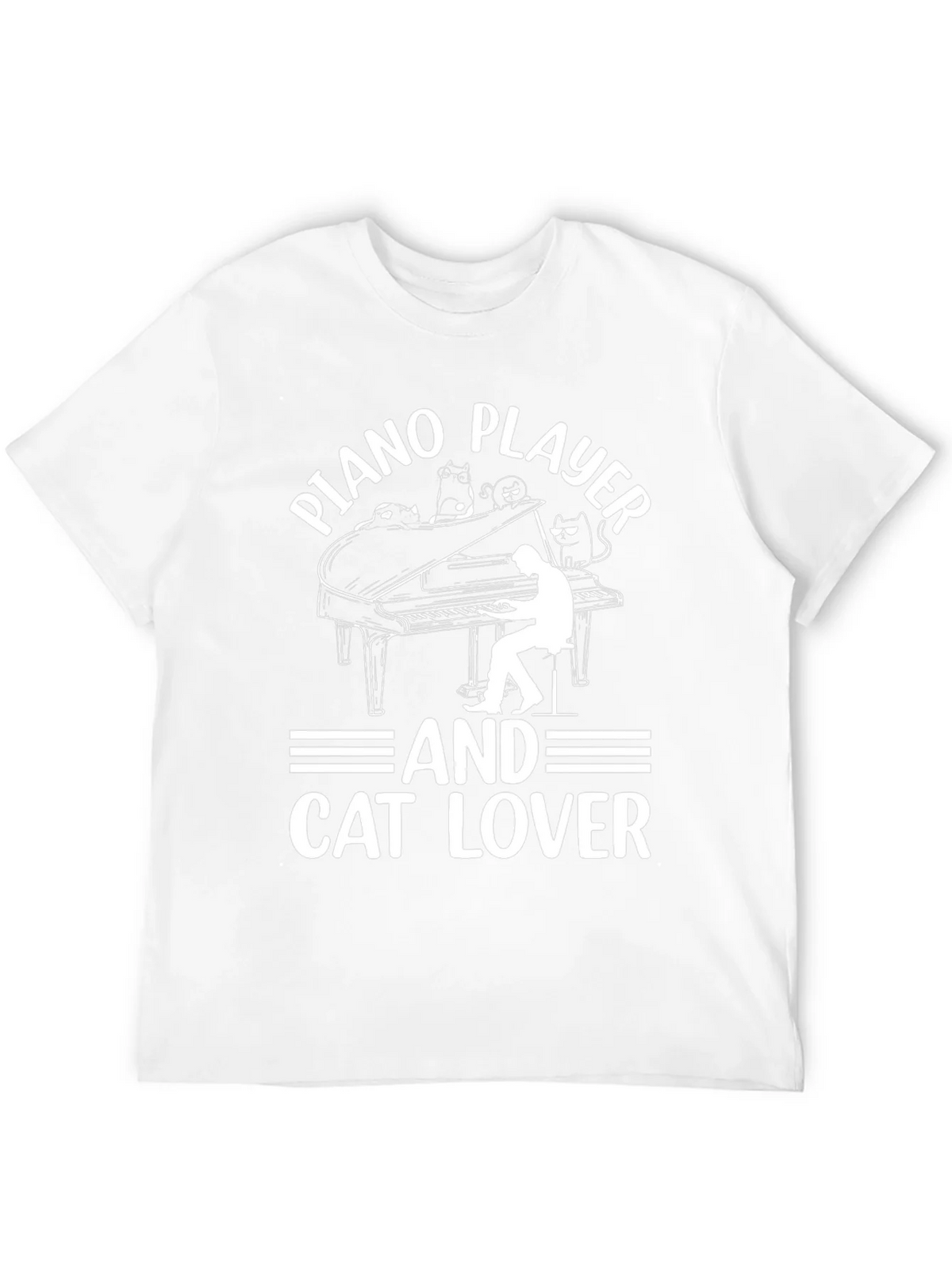 Piano Player & Cat Lover T-Shirt product image 11