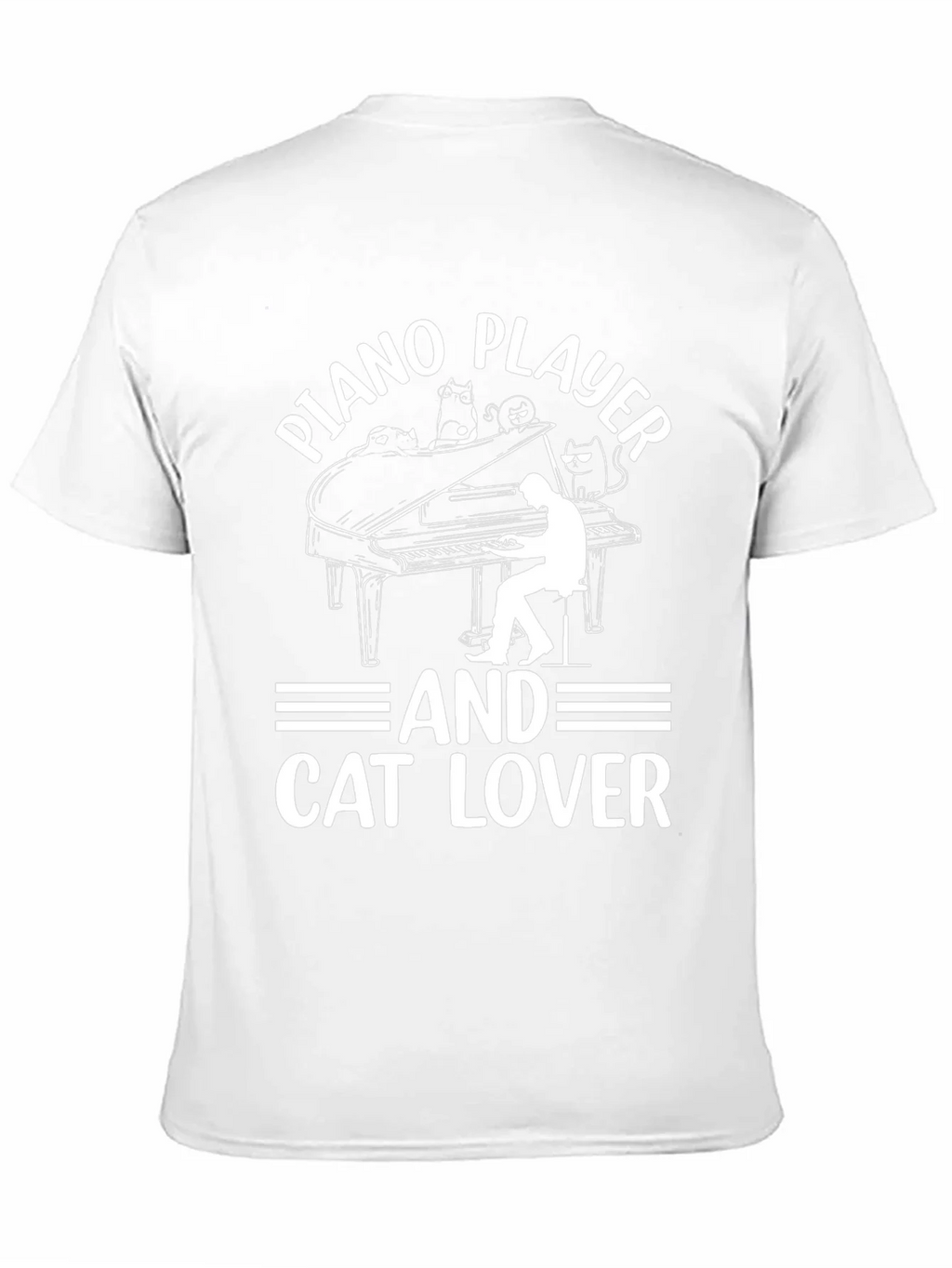 Piano Player & Cat Lover T-Shirt product image 10