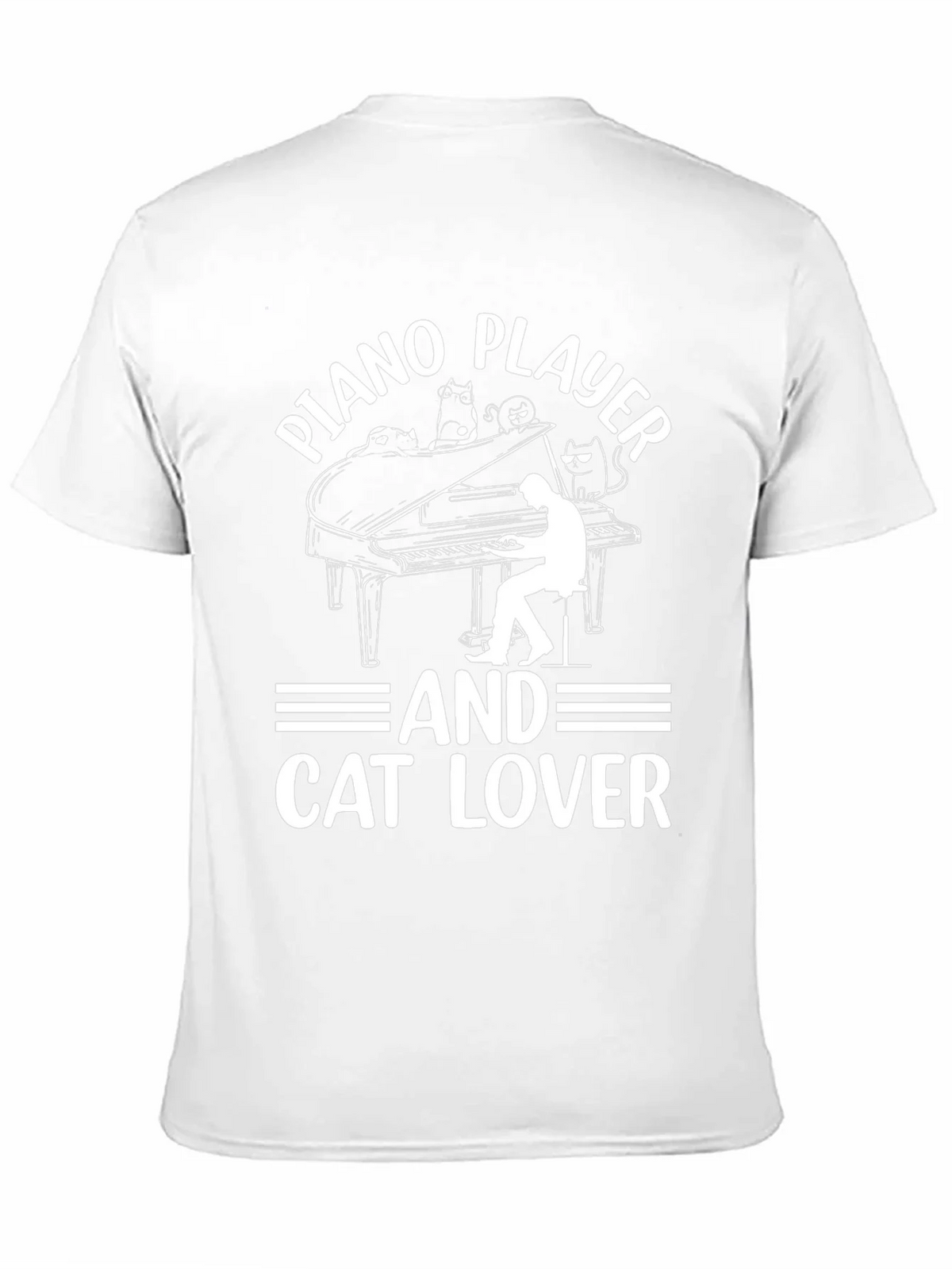Piano Player & Cat Lover T-Shirt product image 10