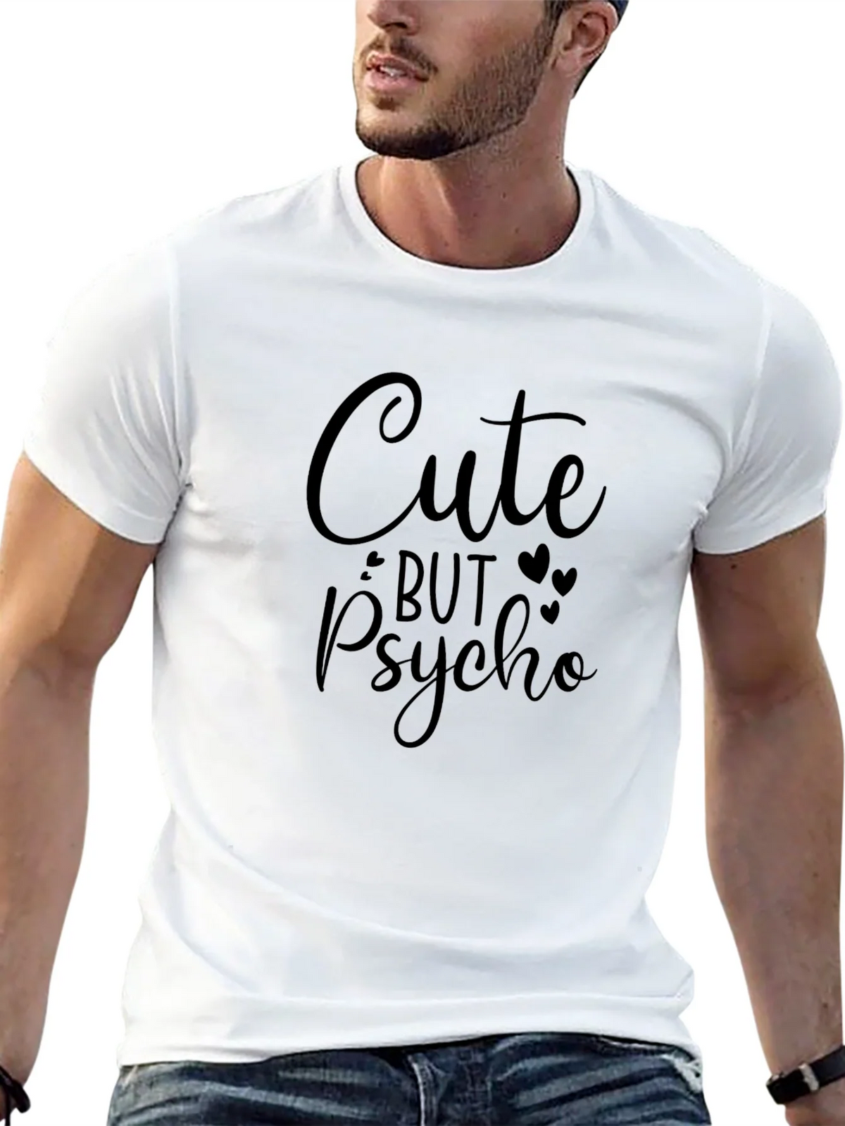 Cute But Psycho Graphic Tee - Black Unisex T-Shirt product image 12