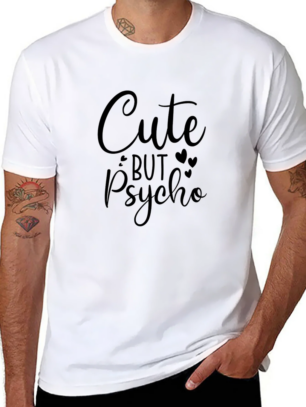 Cute But Psycho Graphic Tee - Black Unisex T-Shirt product image 7