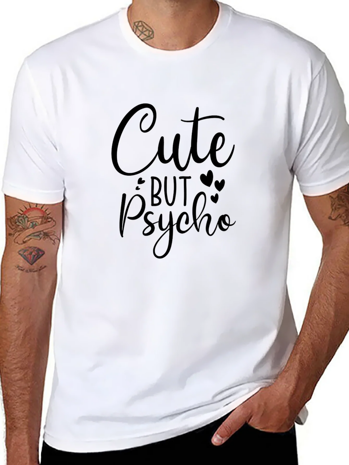 Cute But Psycho Graphic Tee - Black Unisex T-Shirt product image 7