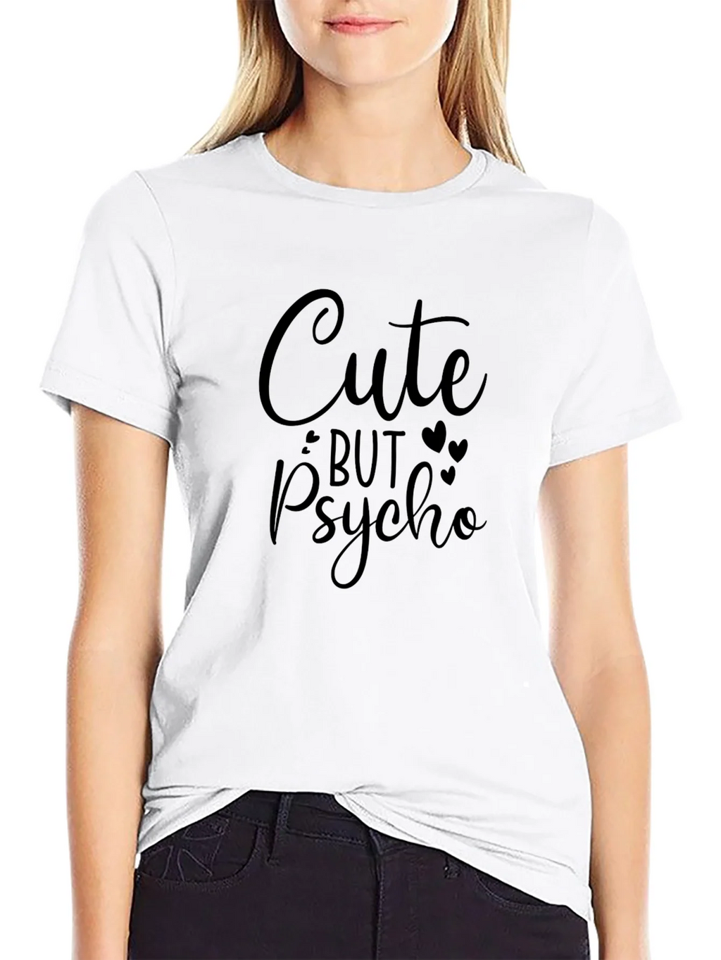 Cute But Psycho Graphic Tee - Black Unisex T-Shirt product image 8