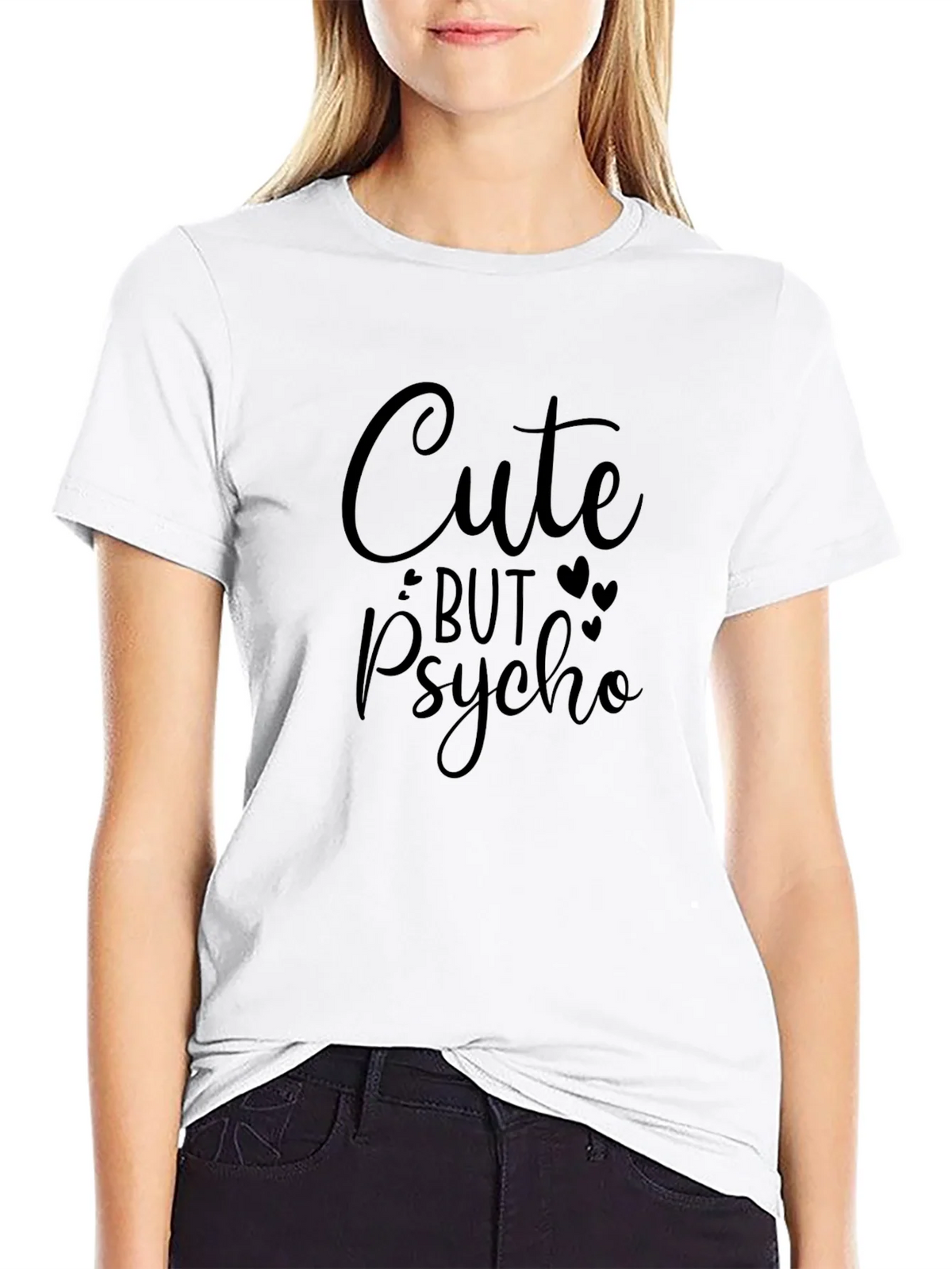Cute But Psycho Graphic Tee - Black Unisex T-Shirt product image 8