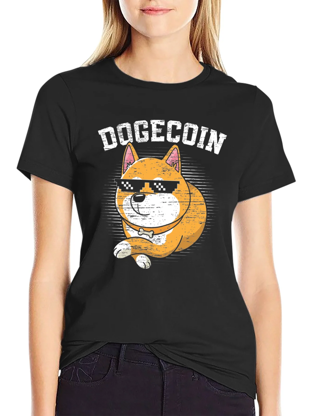 DogeCoin Crypto Cartoon Graphic T-Shirt product image 2