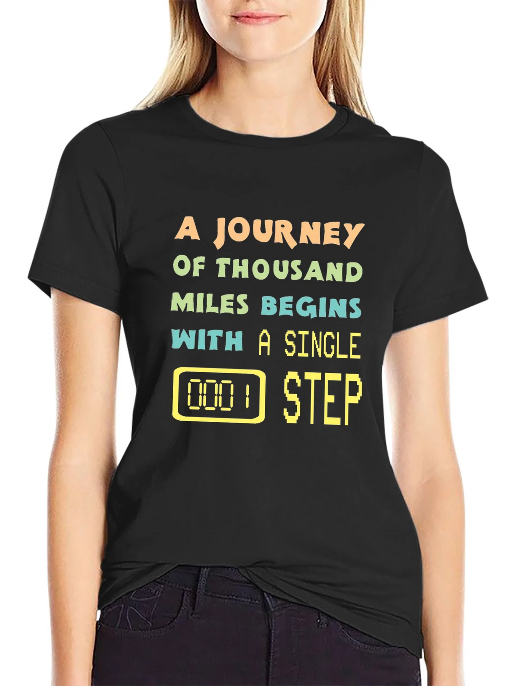 Journey of Thousand Miles Black T-Shirt product image 2