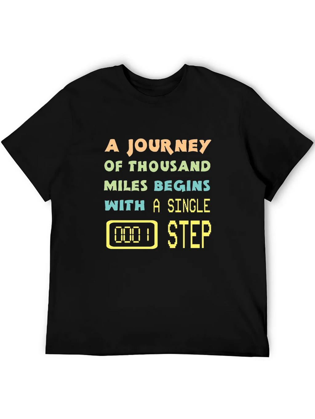 Journey of Thousand Miles Black T-Shirt product image 5