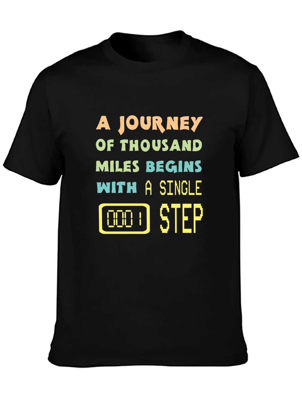 Journey of Thousand Miles Black T-Shirt product image 3