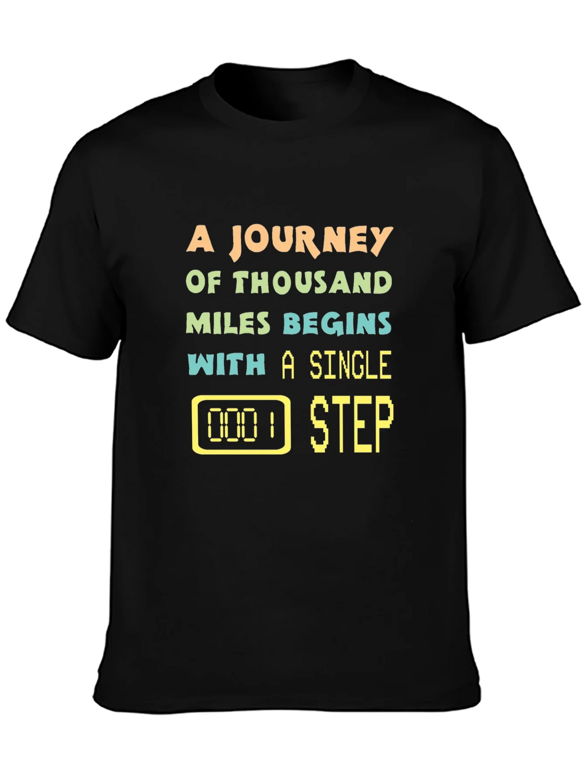 Journey of Thousand Miles Black T-Shirt product image 3