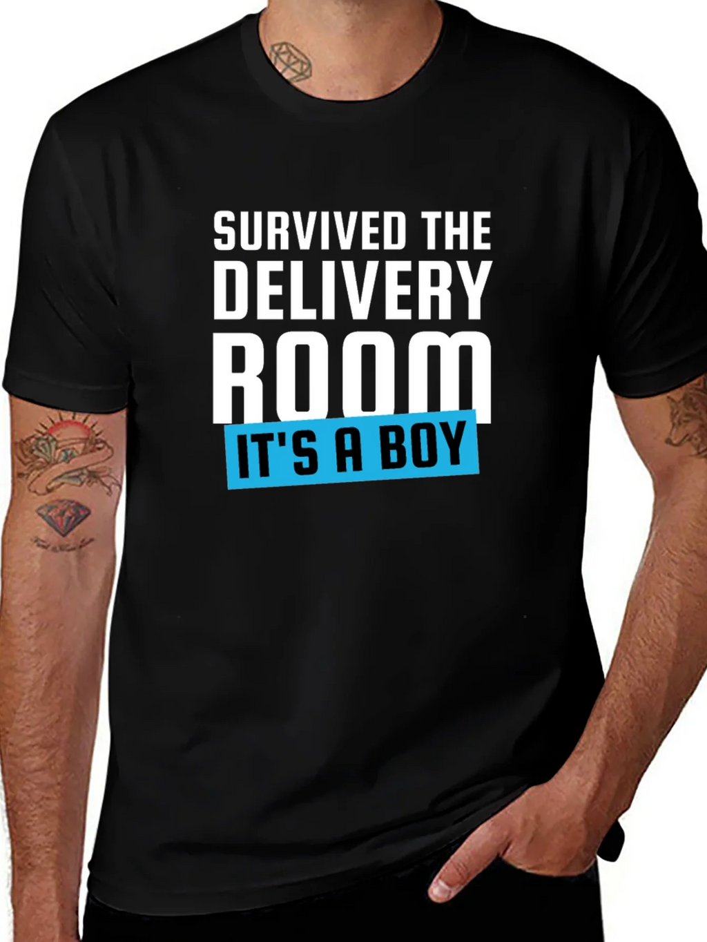 Survived the Delivery Room T-Shirt - Its a Boy! product image 1