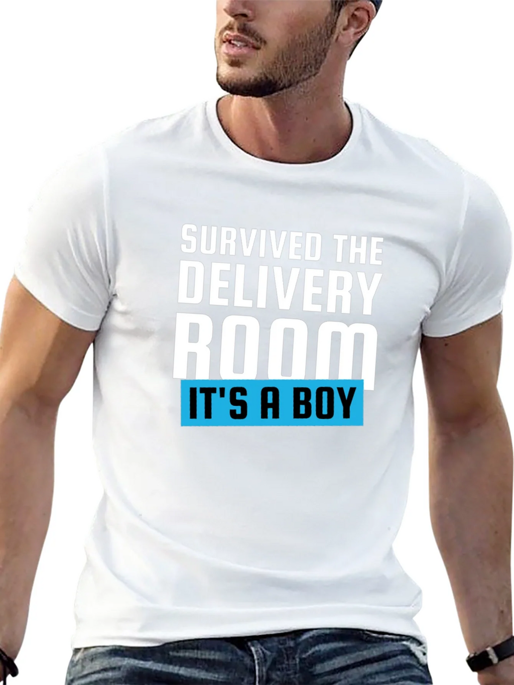 Survived the Delivery Room T-Shirt - Its a Boy! product image 4
