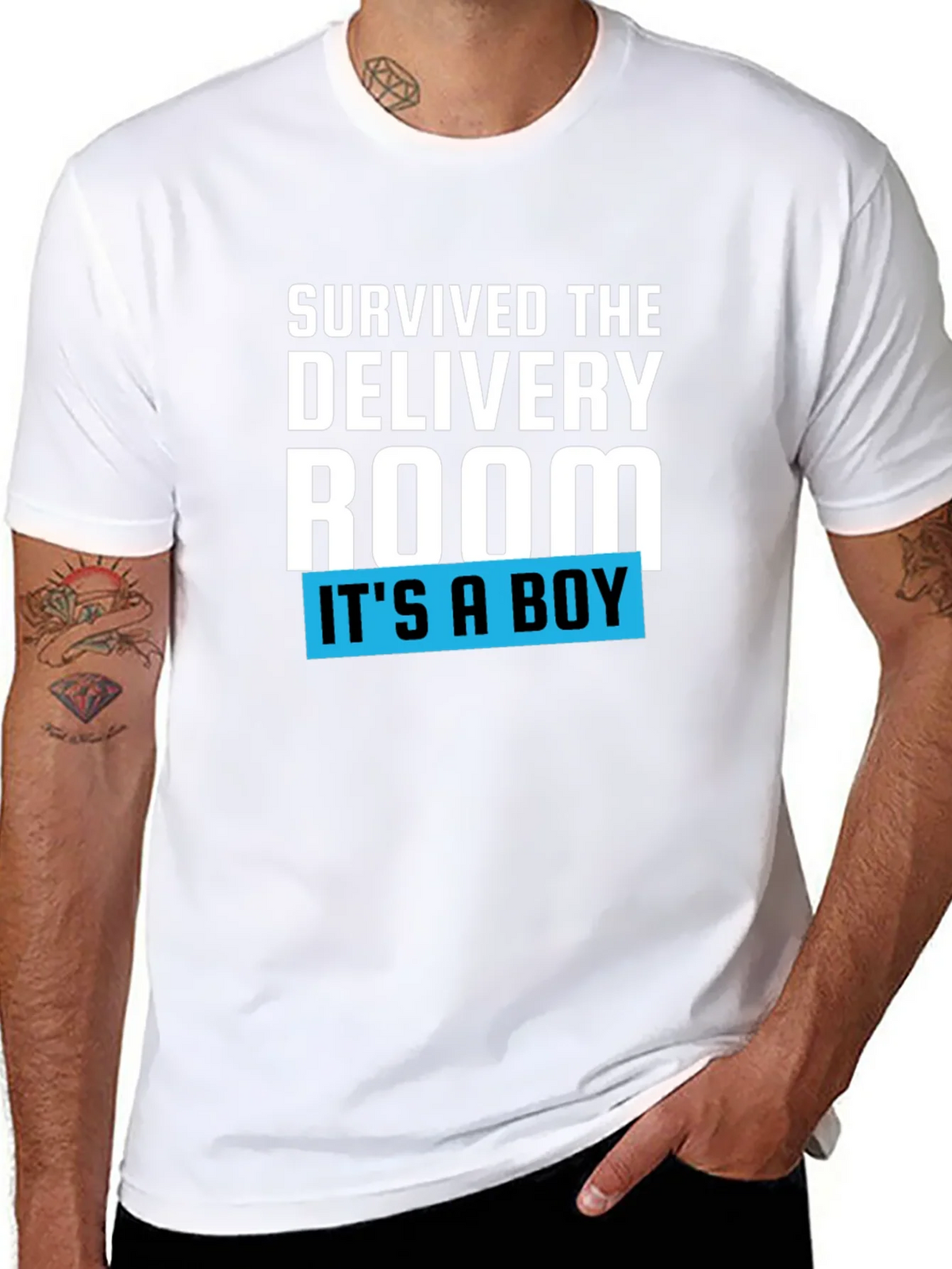 Survived the Delivery Room T-Shirt - Its a Boy! product image 10