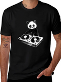 DJ Panda Graphic T-Shirt - Black Cotton Tee product image 1