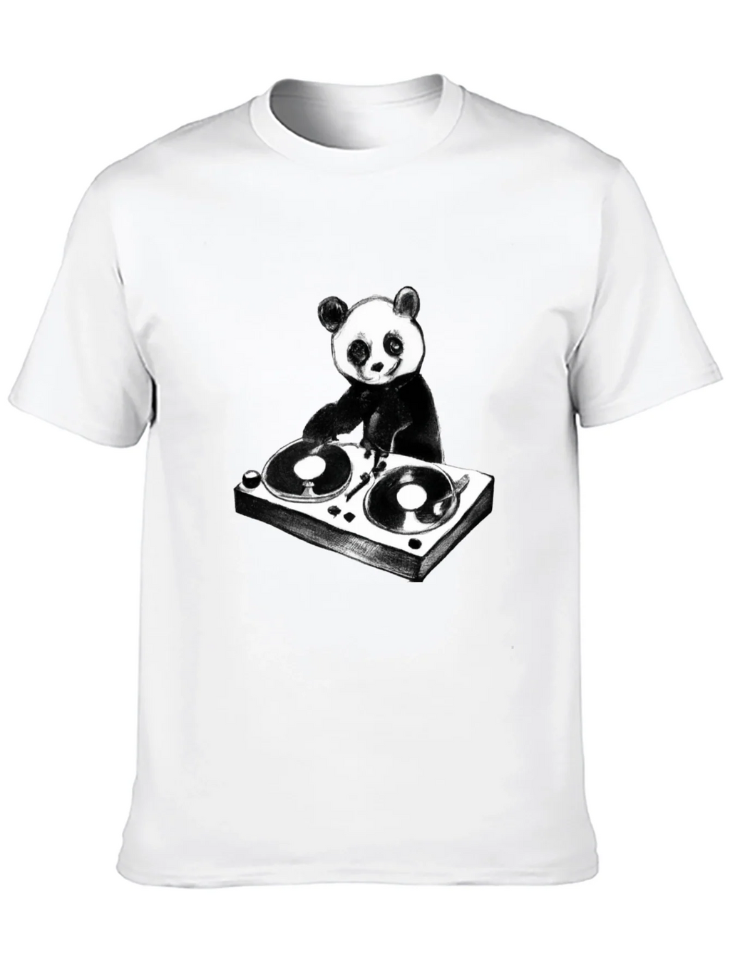 DJ Panda Graphic T-Shirt - Black Cotton Tee product image 9