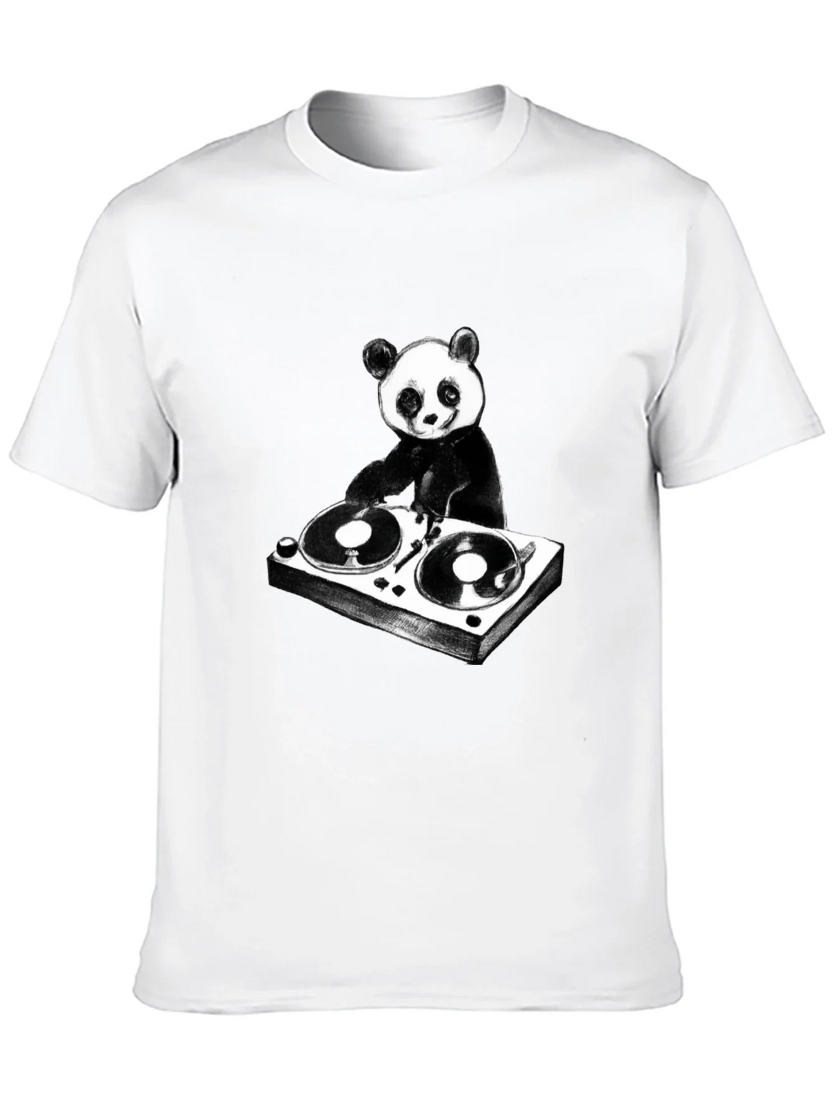 DJ Panda Graphic T-Shirt - Black Cotton Tee product image 9