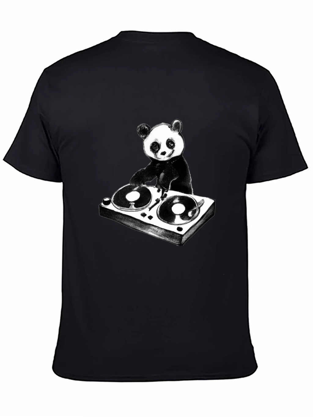 DJ Panda Graphic T-Shirt - Black Cotton Tee product image 4