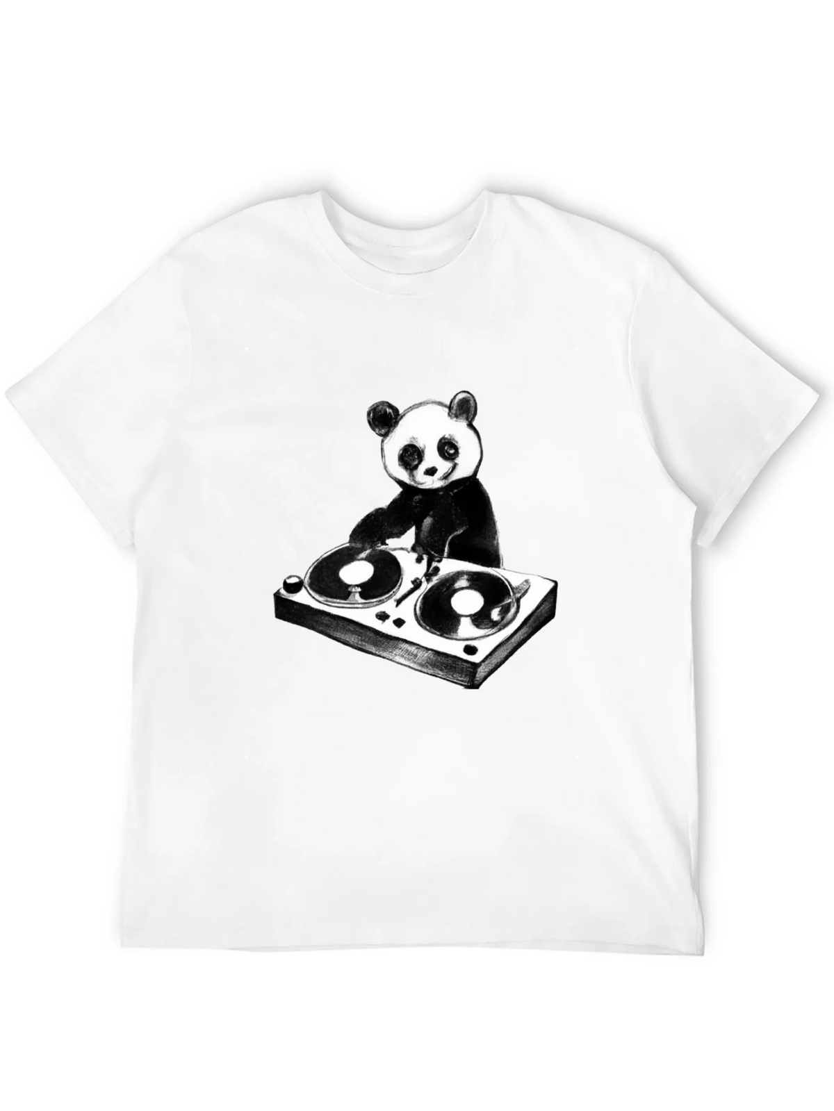 DJ Panda Graphic T-Shirt - Black Cotton Tee product image 11