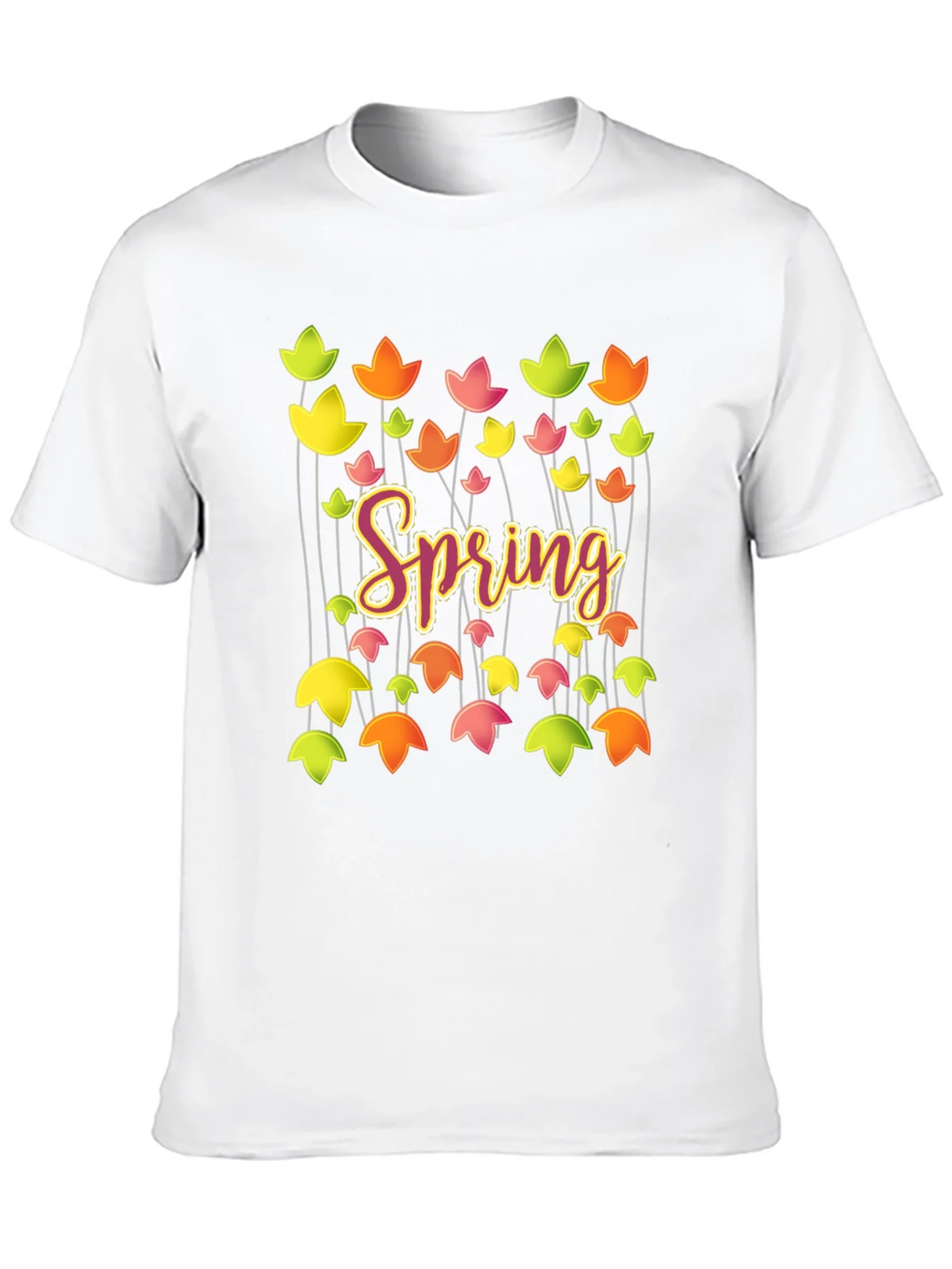 Spring Floral Graphic T-Shirt - Trendy Casual Tee product image 12