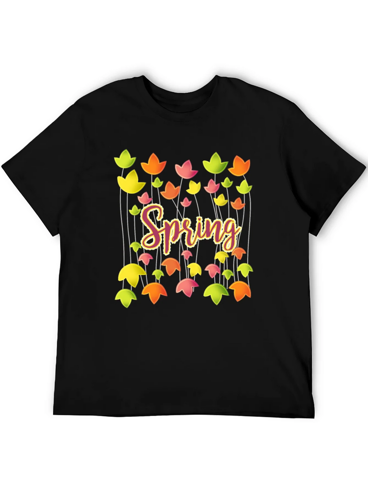 Spring Floral Graphic T-Shirt - Trendy Casual Tee product image 8