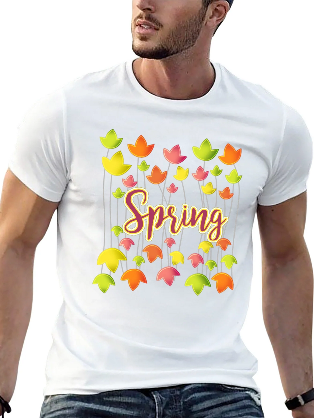 Spring Floral Graphic T-Shirt - Trendy Casual Tee product image 4