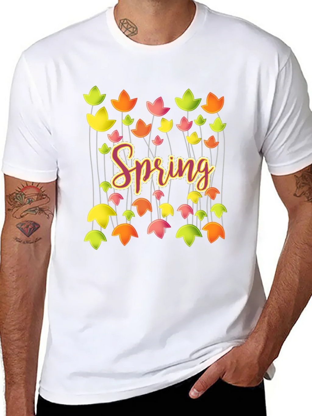 Spring Floral Graphic T-Shirt - Trendy Casual Tee product image 10