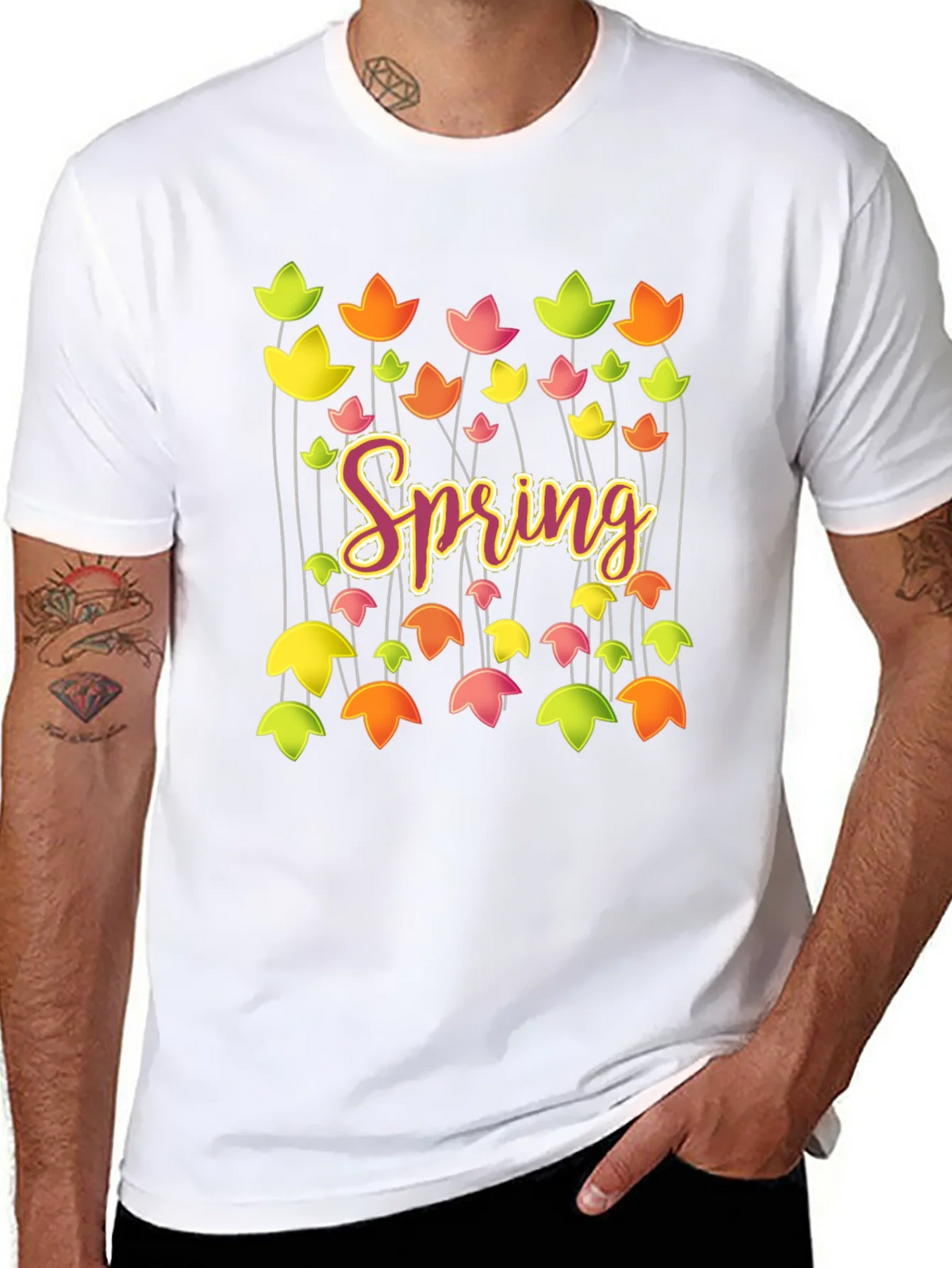 Spring Floral Graphic T-Shirt - Trendy Casual Tee product image 10
