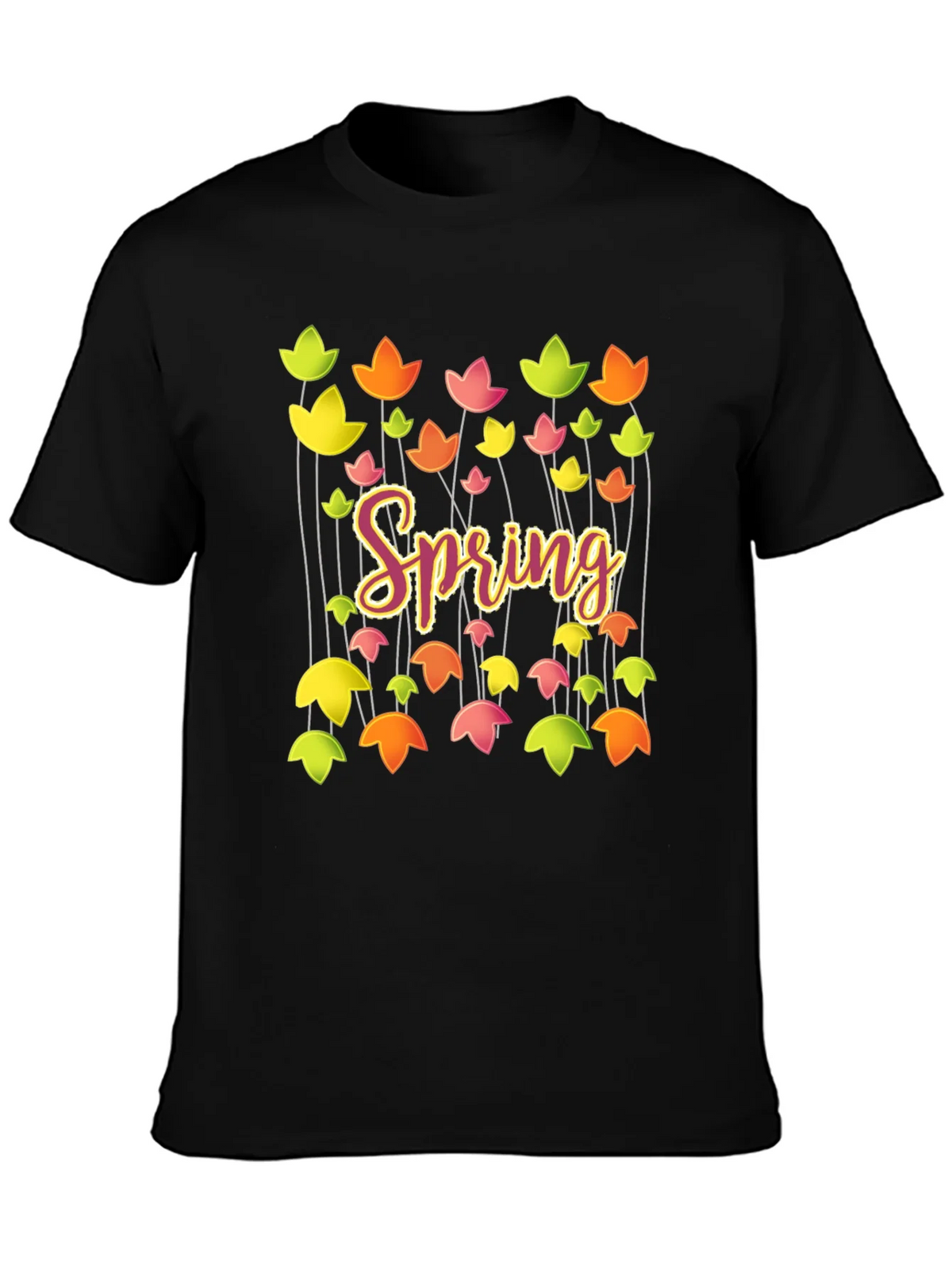 Spring Floral Graphic T-Shirt - Trendy Casual Tee product image 6