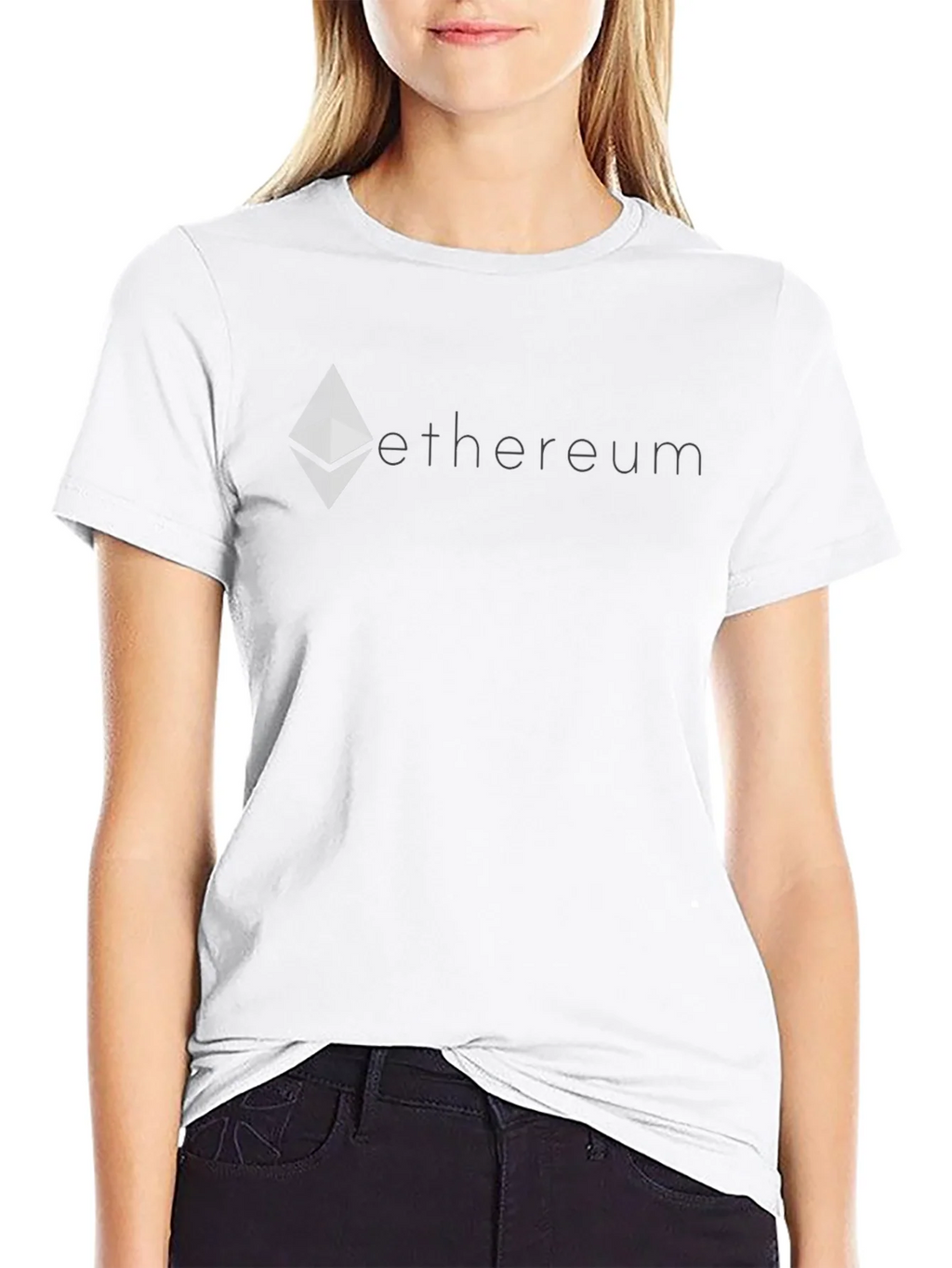 Ethereum Crypto T-Shirt - Black Cotton Blend Tee product image 11