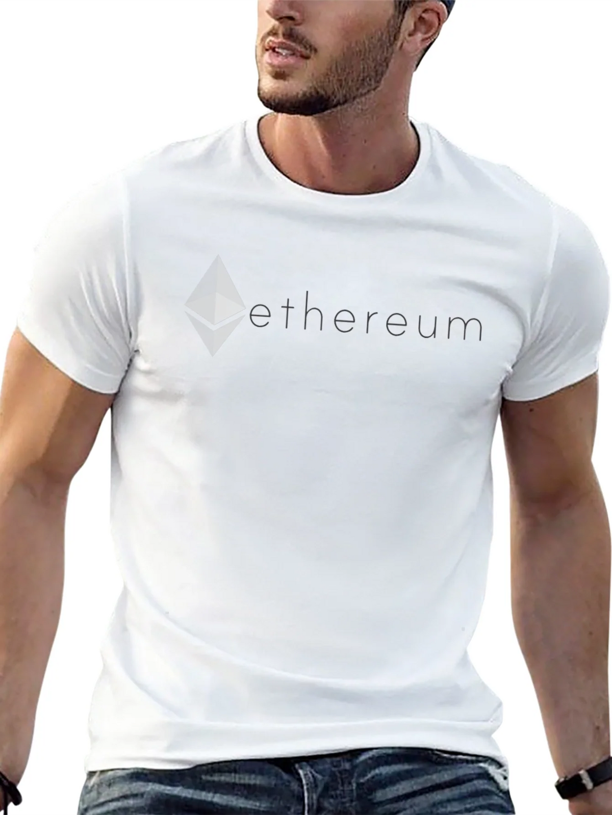 Ethereum Crypto T-Shirt - Black Cotton Blend Tee product image 4