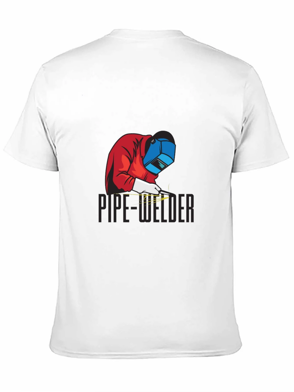 Pipe Welder Graphic Tee - Black Cotton T-Shirt product image 2