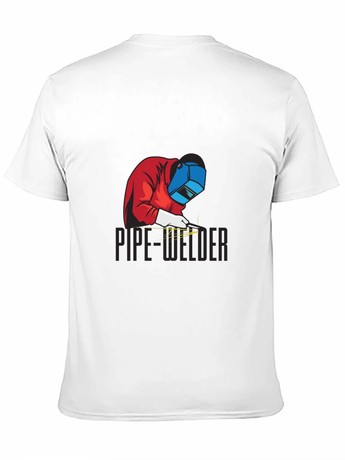 Pipe Welder Graphic Tee - Black Cotton T-Shirt product image 2