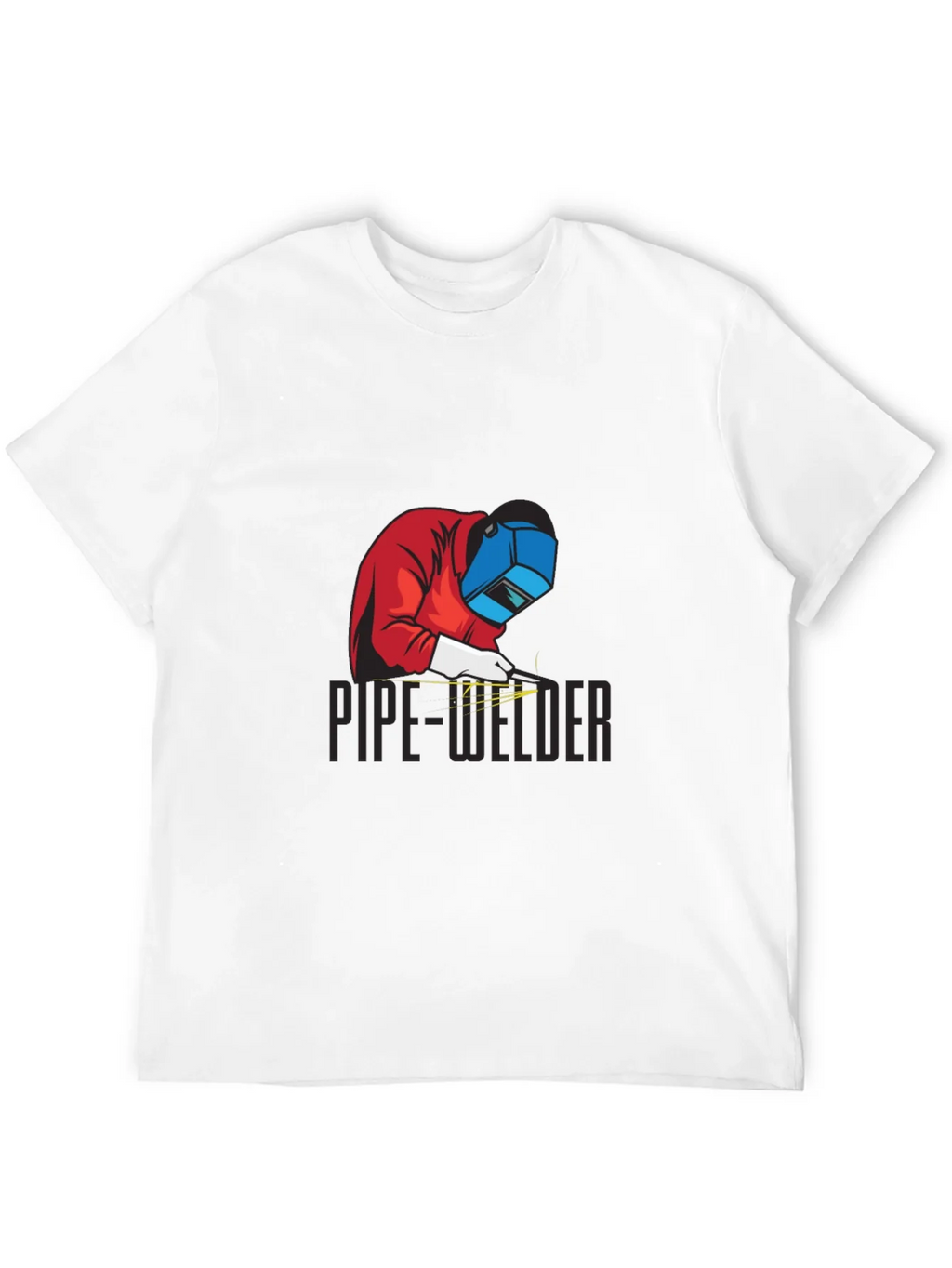 Pipe Welder Graphic Tee - Black Cotton T-Shirt product image 3