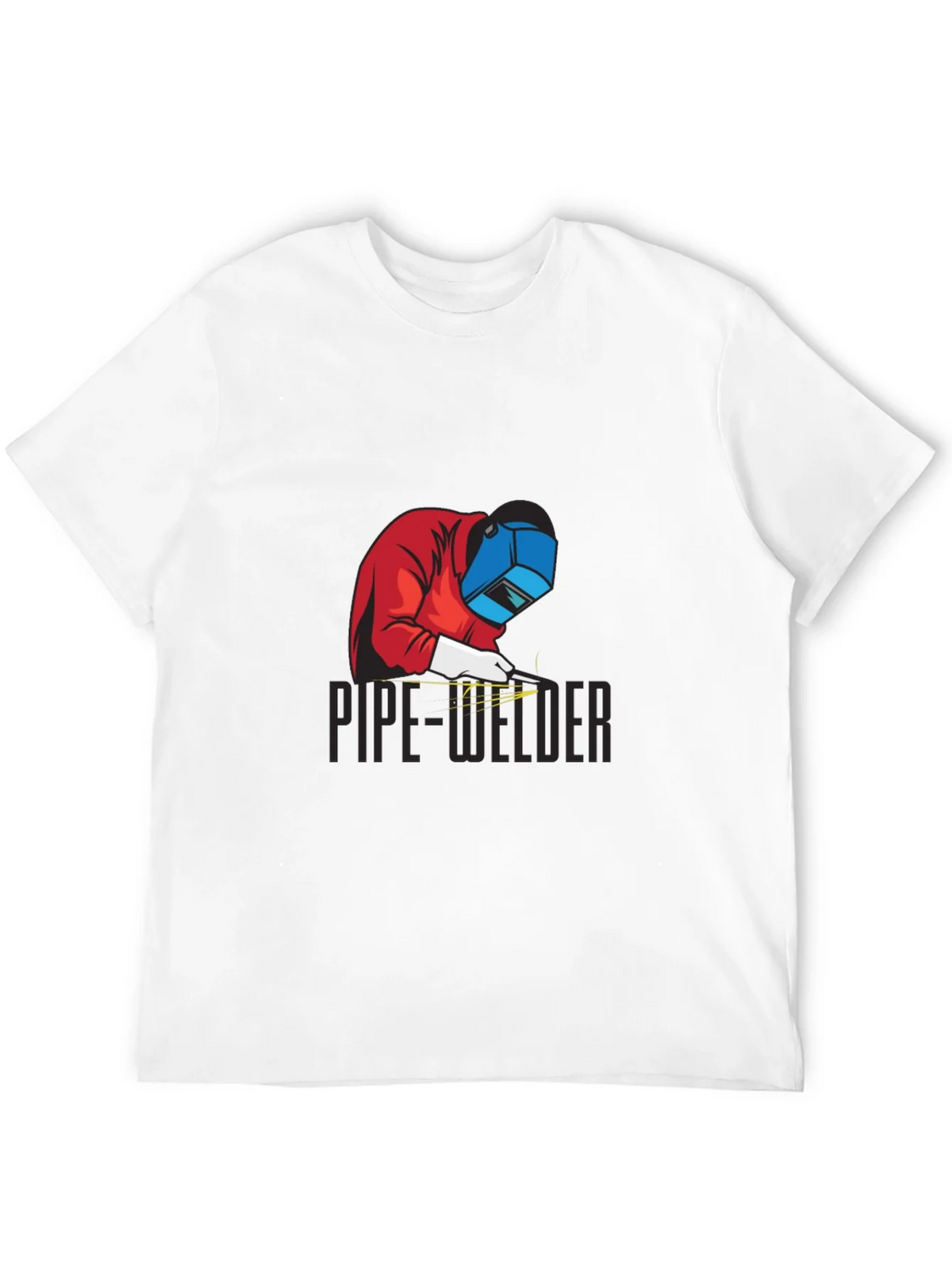 Pipe Welder Graphic Tee - Black Cotton T-Shirt product image 3