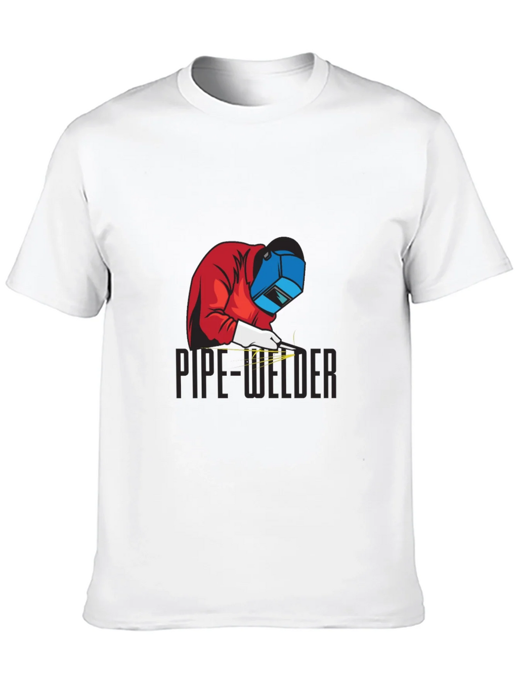 Pipe Welder Graphic Tee - Black Cotton T-Shirt product image 12