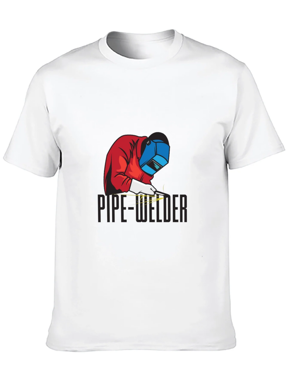 Pipe Welder Graphic Tee - Black Cotton T-Shirt product image 12