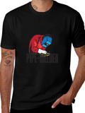 Pipe Welder Graphic Tee - Black Cotton T-Shirt product image 1