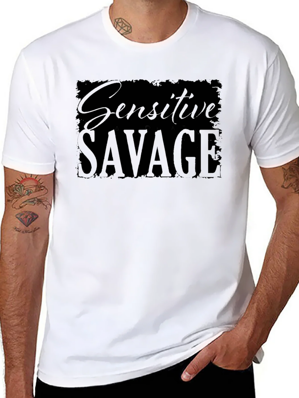 Sensitive Savage Graphic T-Shirt - Black product image 7