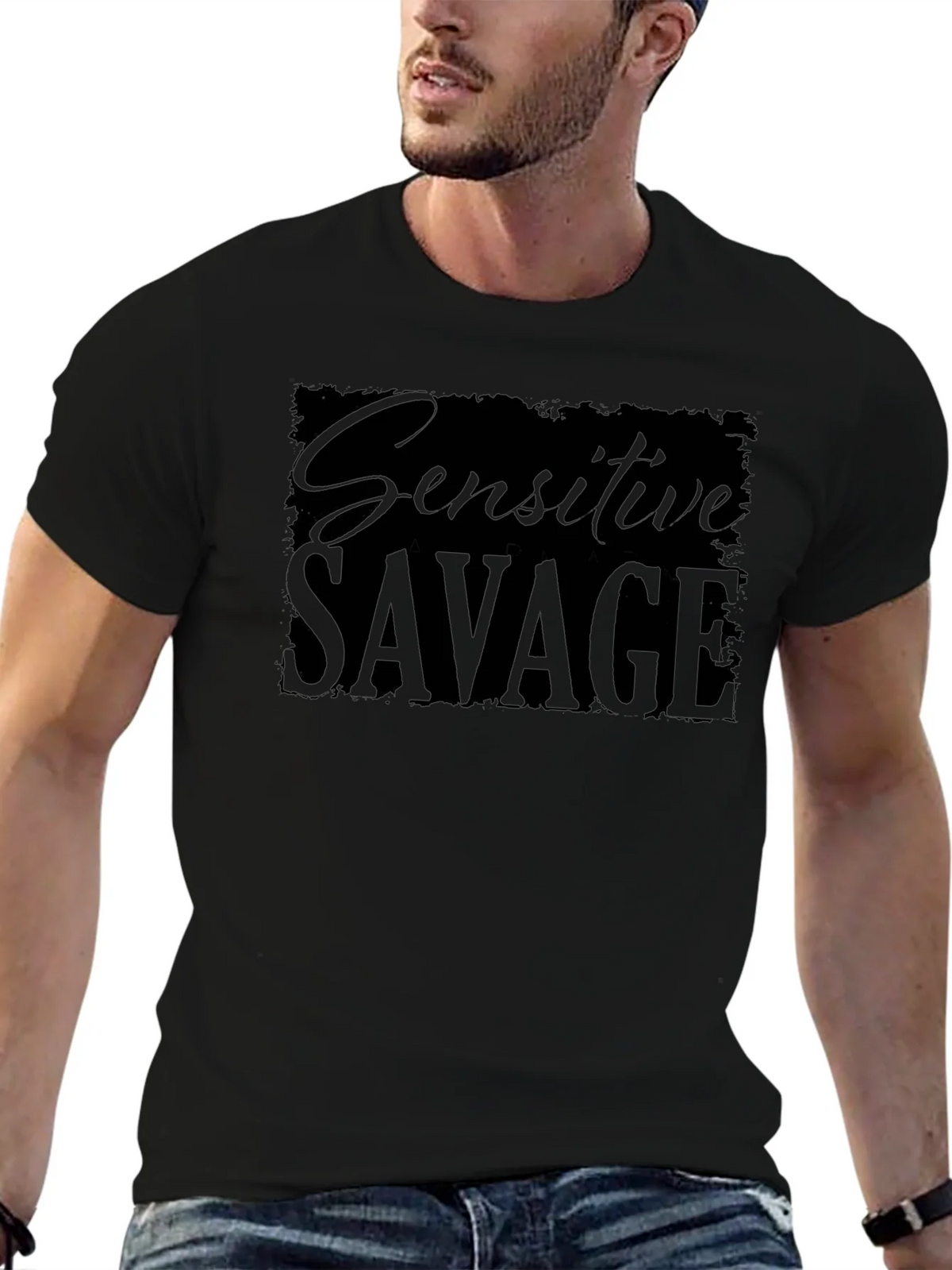 Sensitive Savage Graphic T-Shirt - Black product image 6