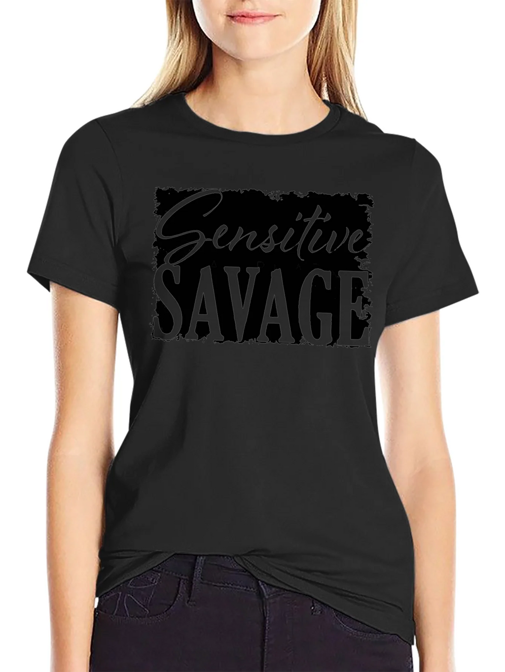 Sensitive Savage Graphic T-Shirt - Black product image 2