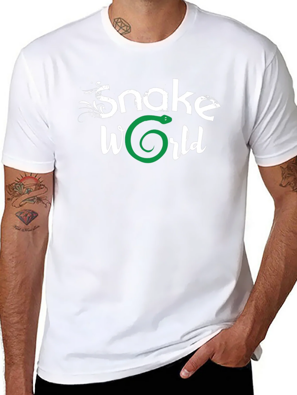 Snake World Graphic T-Shirt - Black product image 7