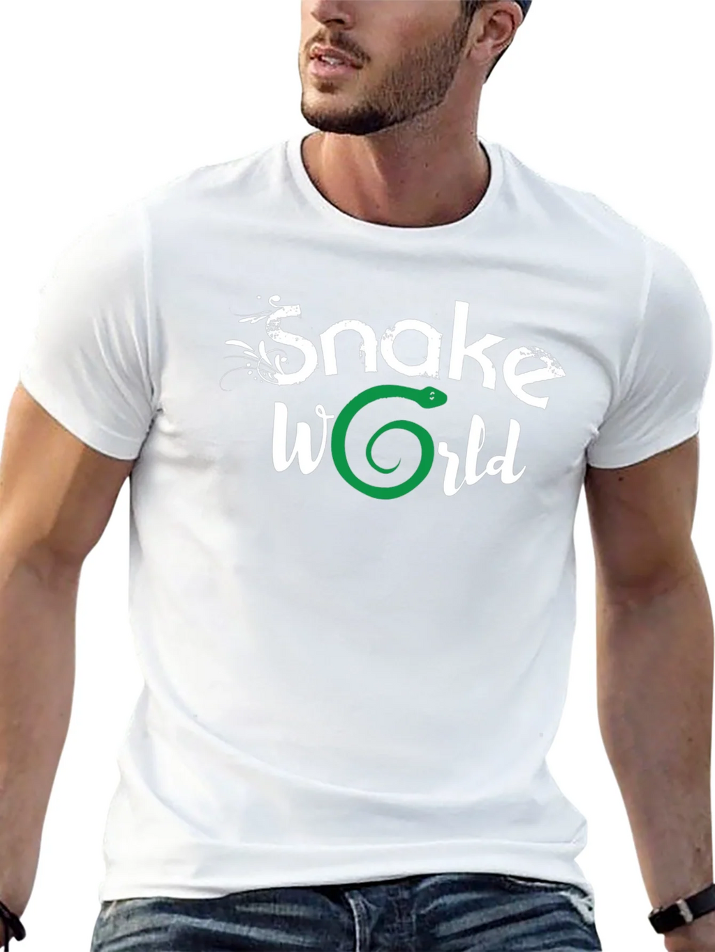 Snake World Graphic T-Shirt - Black product image 12