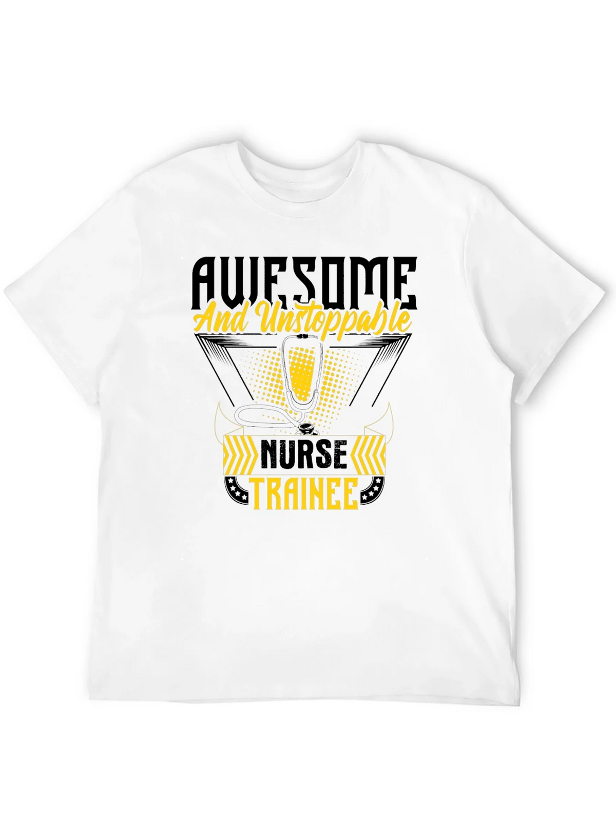 Awesome Nurse Trainee T-Shirt - Black Cotton product image 11